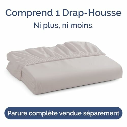 Drap-housse seul avec texte en français