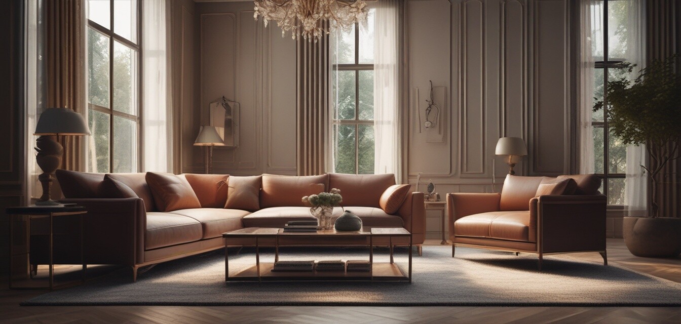 Stylishly decorated living room