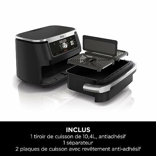 Cuiseur Ninja avec tiroir et plaques de cuisson.