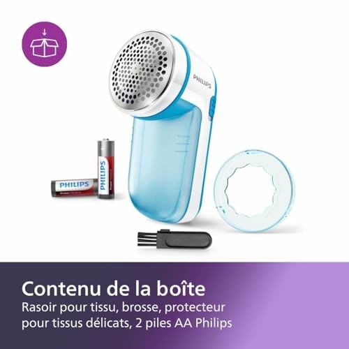 Rasoir pour tissu Philips avec accessoires et piles
