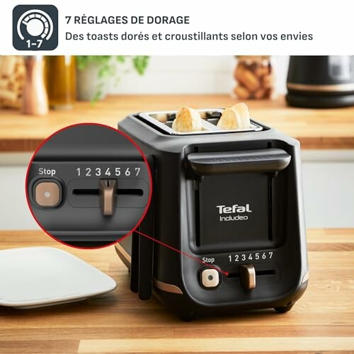 Grille-pain Tefal avec réglages de brunissage
